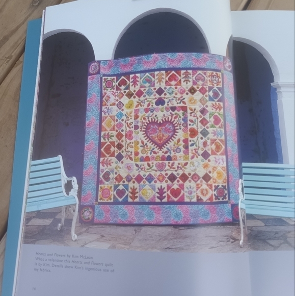 Large Fassett's Quilt Romance Quilting - Picture 2 of 7